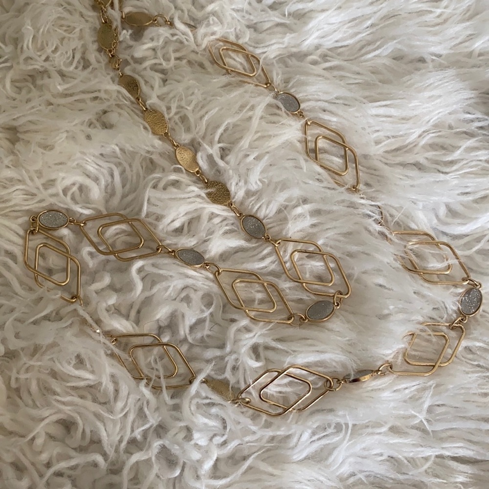 Gold and silver necklace